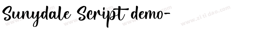 Sunydale Script demo字体转换